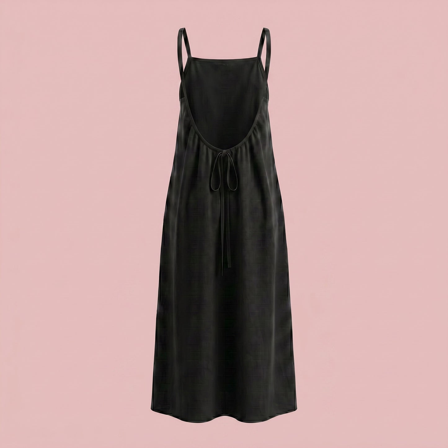 Dames effen cami-jurk met blote rug