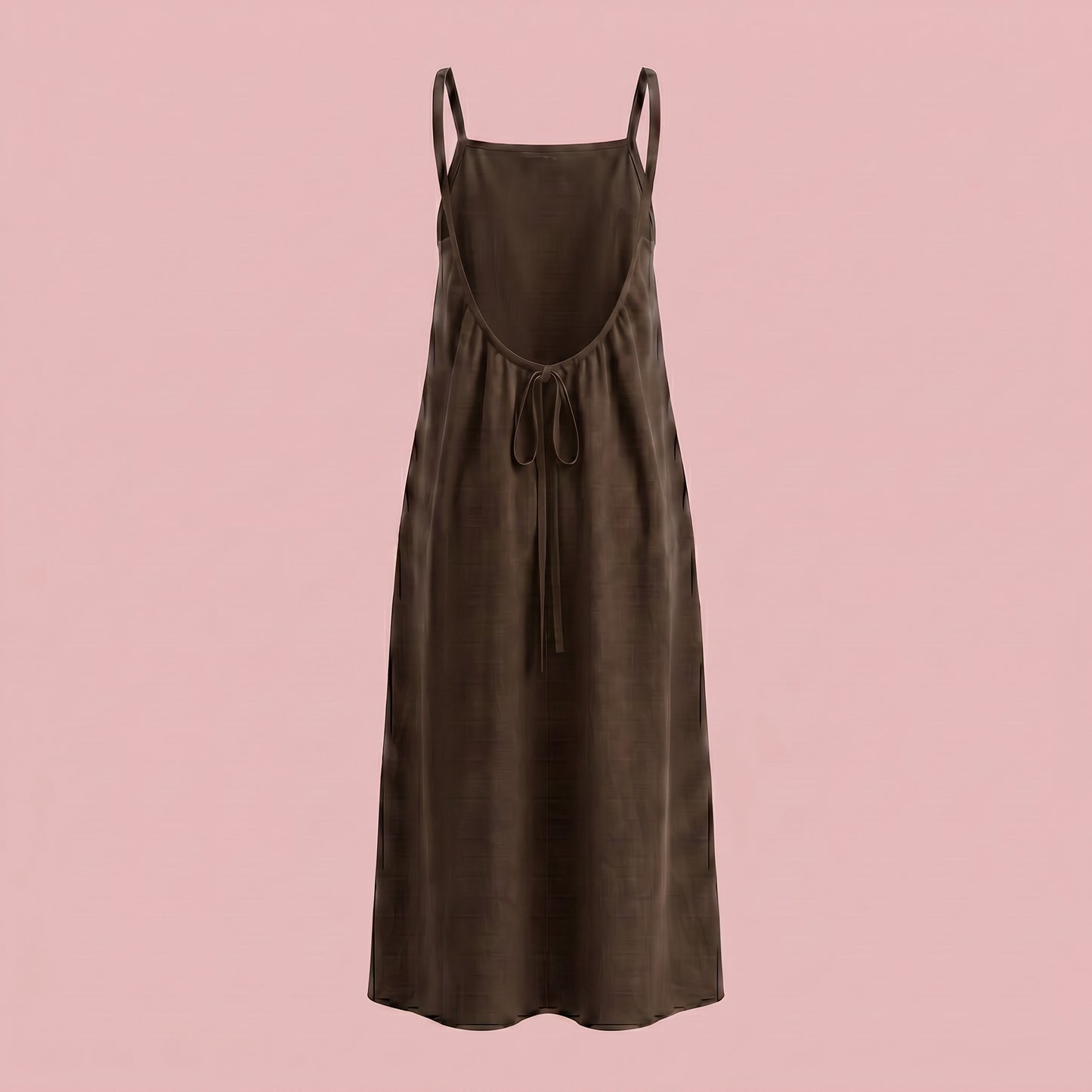 Dames effen cami-jurk met blote rug
