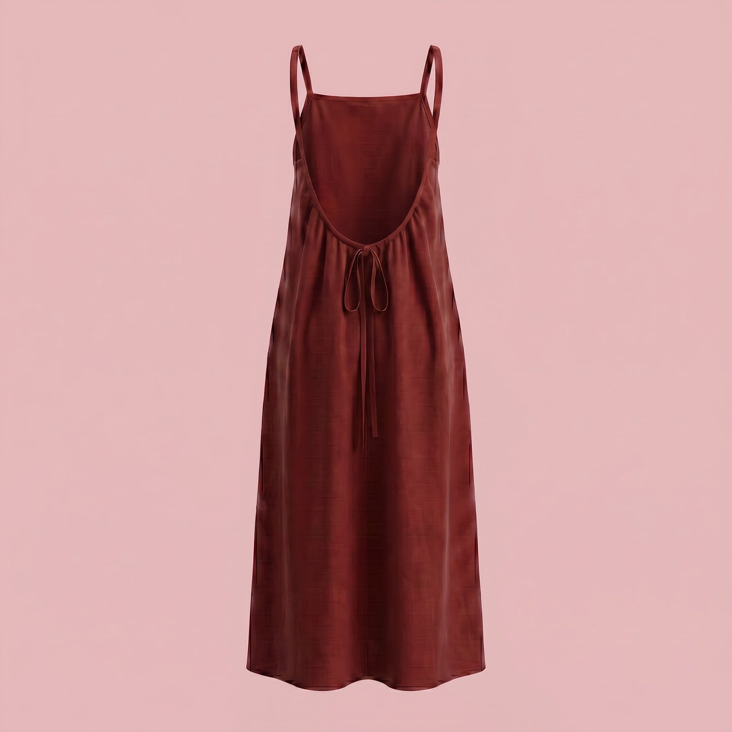 Dames effen cami-jurk met blote rug