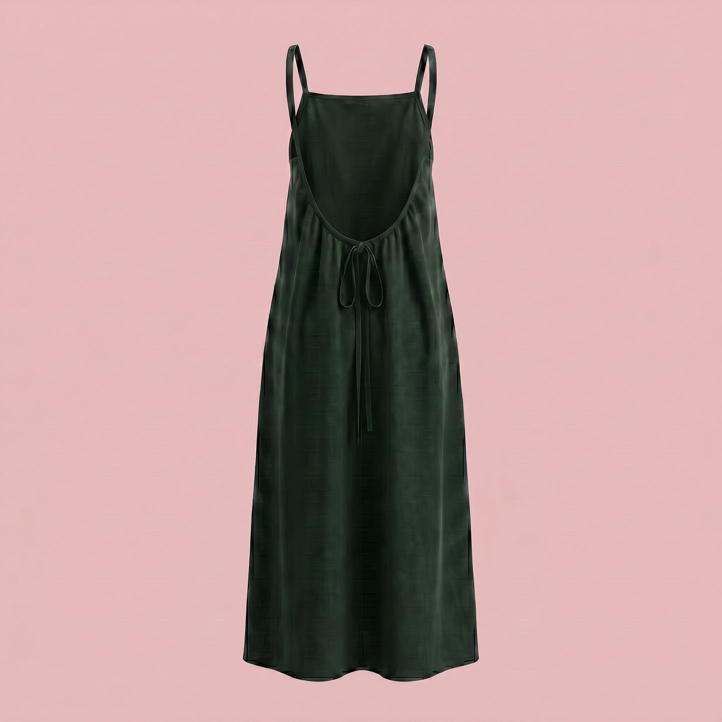 Dames effen cami-jurk met blote rug