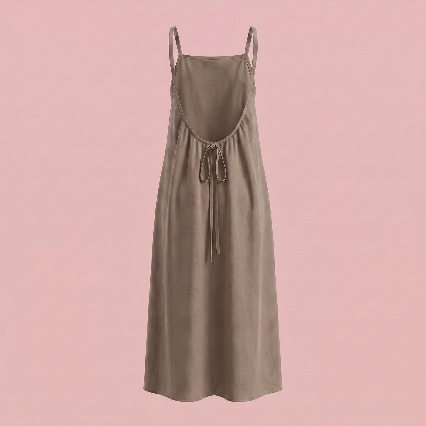 Dames effen cami-jurk met blote rug